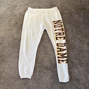 Vintage 80s Notre‎ Dame Joggers Sweatpants Distressed